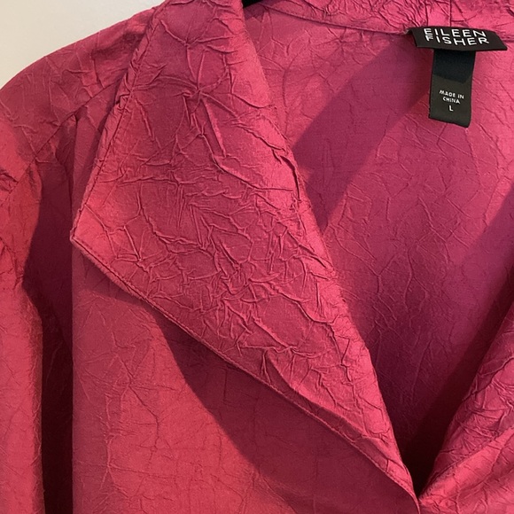 Eileen Fisher silk jacket 🩷 large - Picture 2 of 12